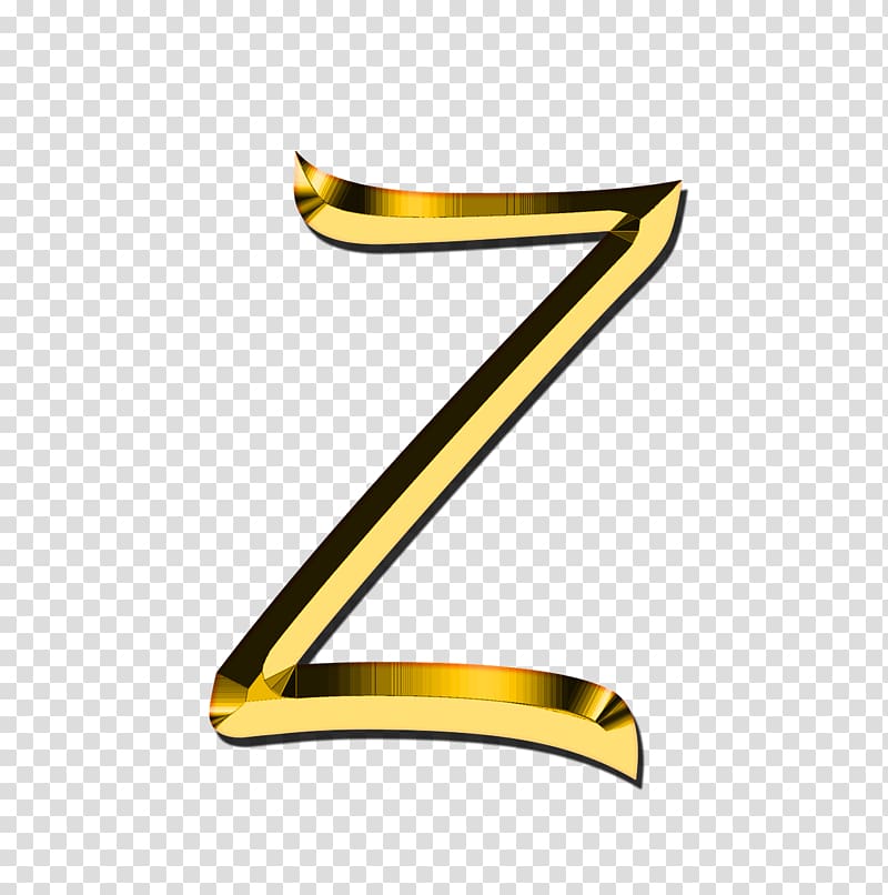 golden z text illustration, Capital Letter Z transparent background PNG clipart
