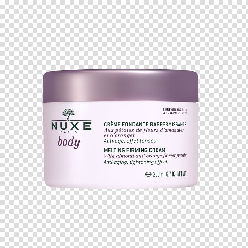 Lotion Nuxe Body Melting Firming Cream Exfoliation Shower gel, prunus dulcis transparent background PNG clipart