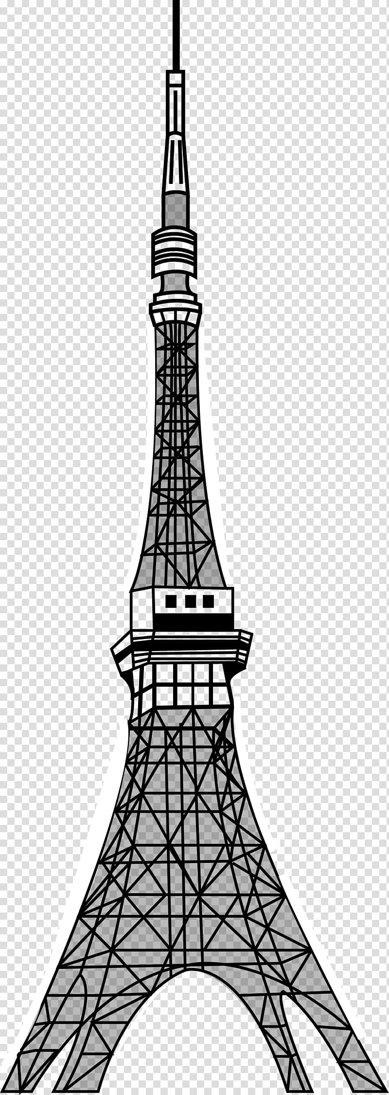 Tokyo Tower Drawing Landmark, tokyo tower transparent background PNG clipart