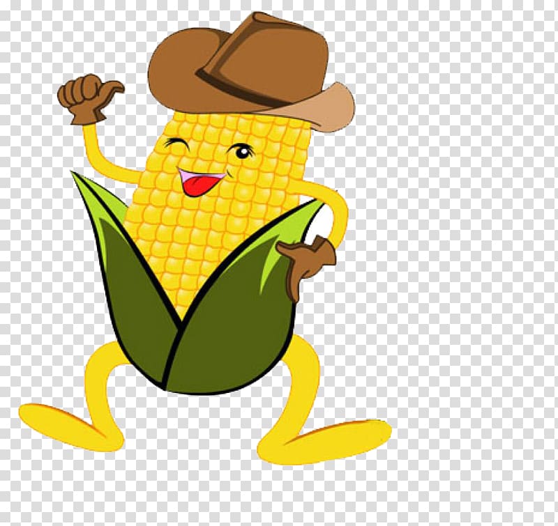 Cartoon Maize Popcorn, Cartoon corn transparent background PNG clipart