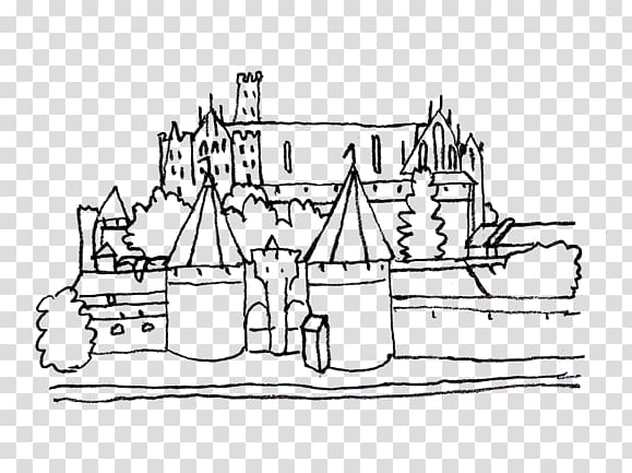 Malbork Castle Colouring Pages Coloring book, castle transparent background PNG clipart