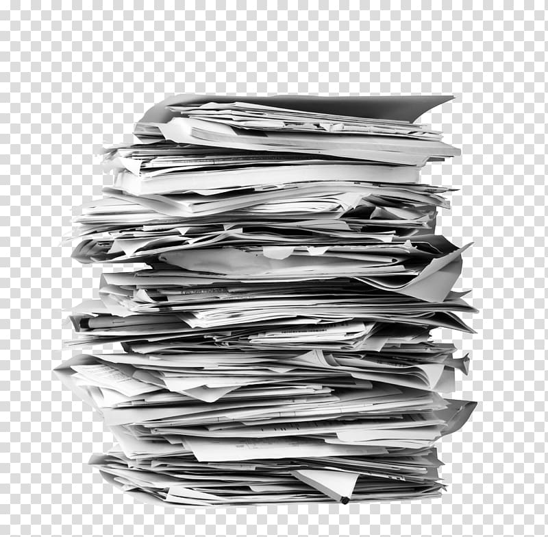 pile of papers, Paper Stack File Folders Printing , newspaper transparent background PNG clipart