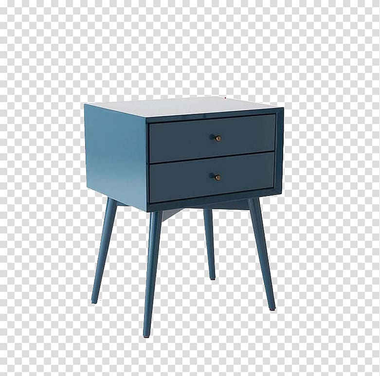 Nightstand Table Wardrobe, Simple blue cupboard transparent background PNG clipart