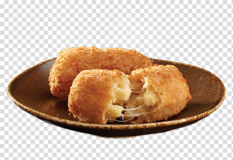 Korokke Croquette Macaroni and cheese Garlic bread Chicken nugget, pizza transparent background PNG clipart