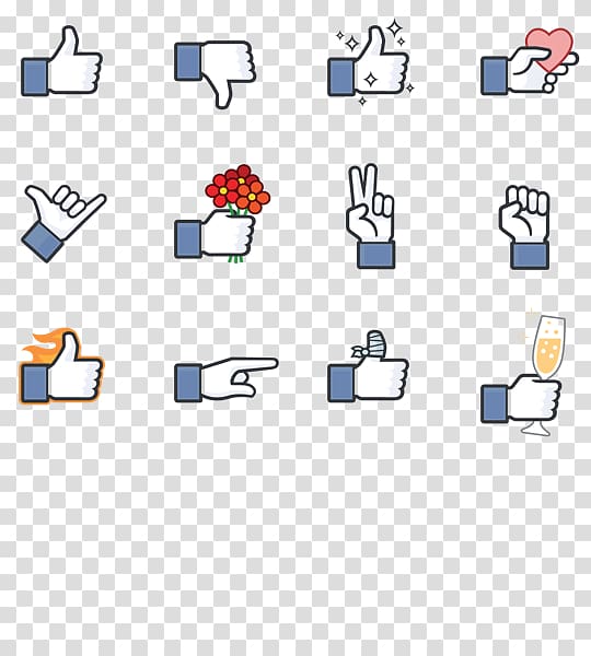Facebook like button Facebook Messenger Sticker, facebook transparent background PNG clipart