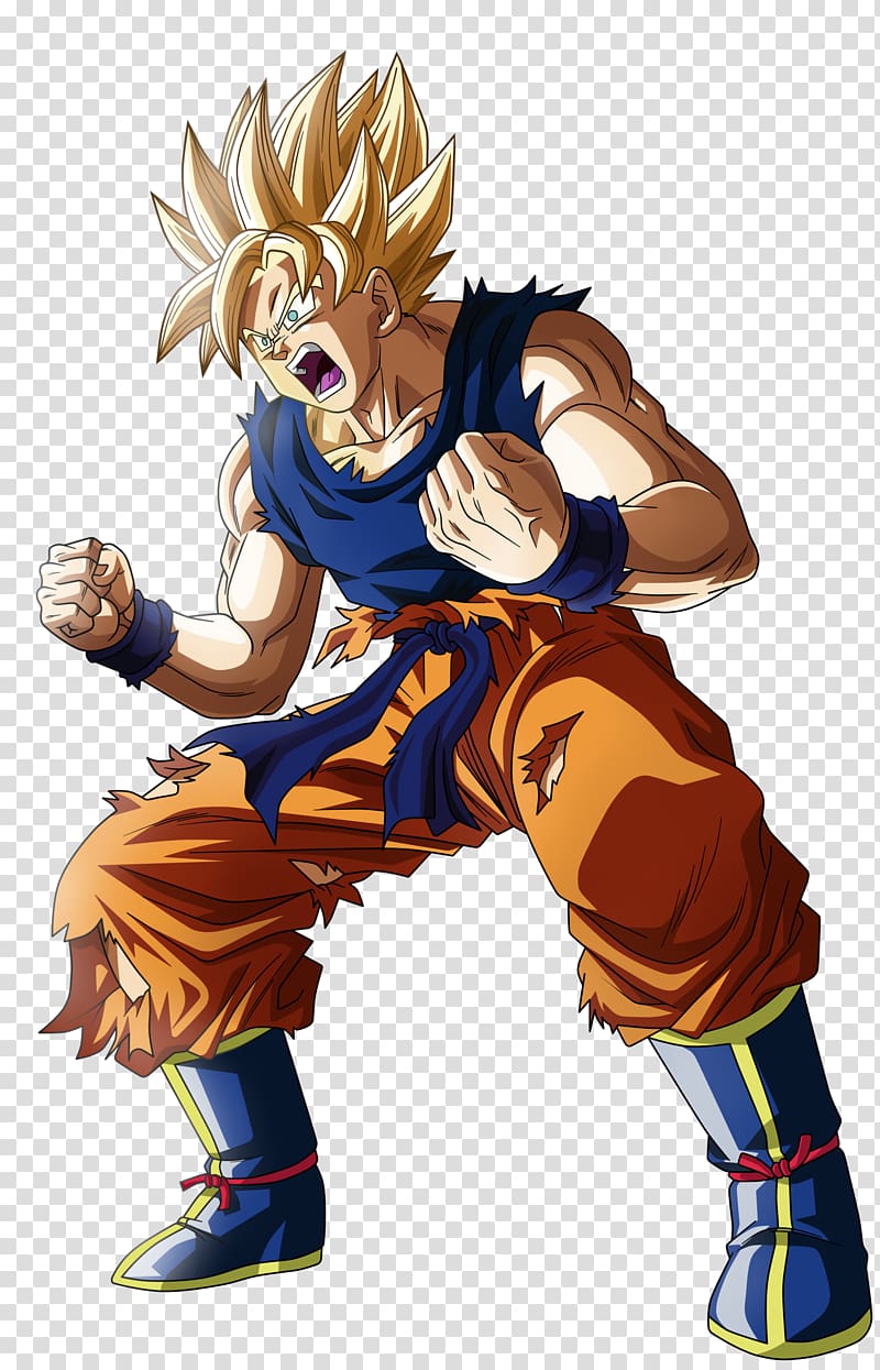 Son Goku Super Saiyan illustration, Goku Vegeta Cell Frieza Android 18, dragon ball z transparent background PNG clipart