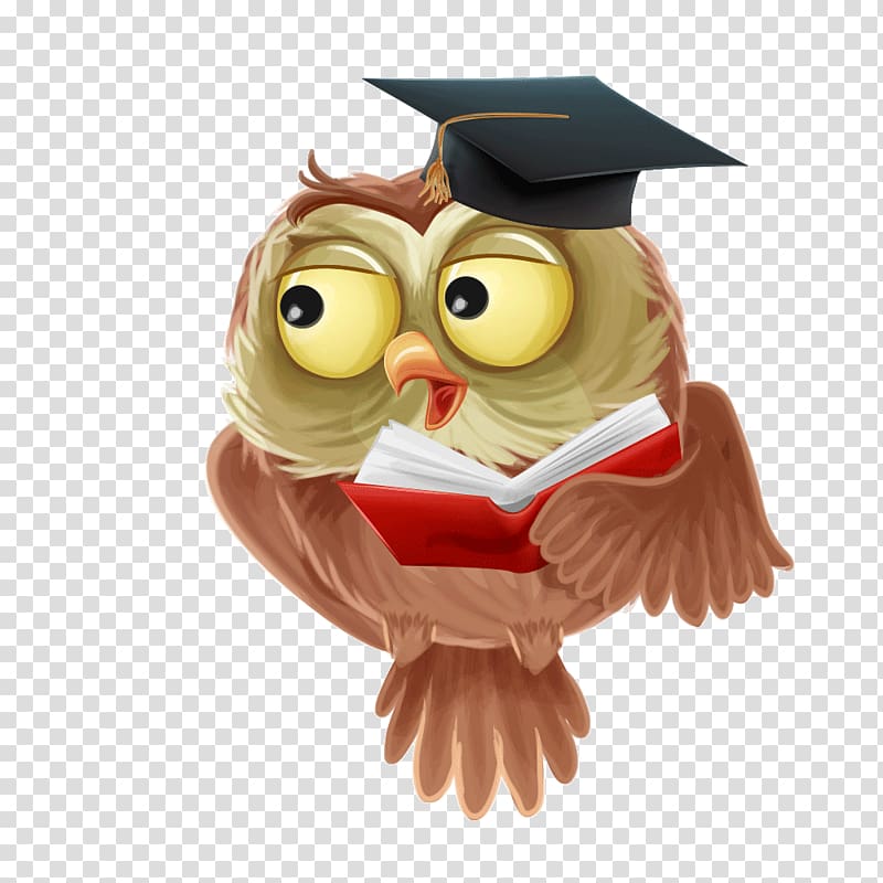 Owl Cartoon Icon, Creative Owl transparent background PNG clipart