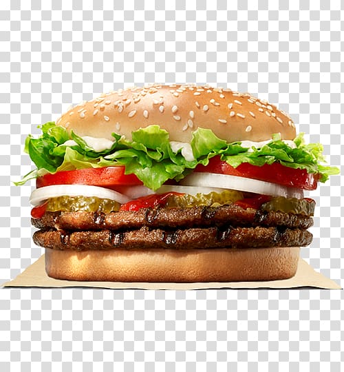 Whopper Hamburger Cheeseburger Big King Chicken sandwich, double 11 presale transparent background PNG clipart