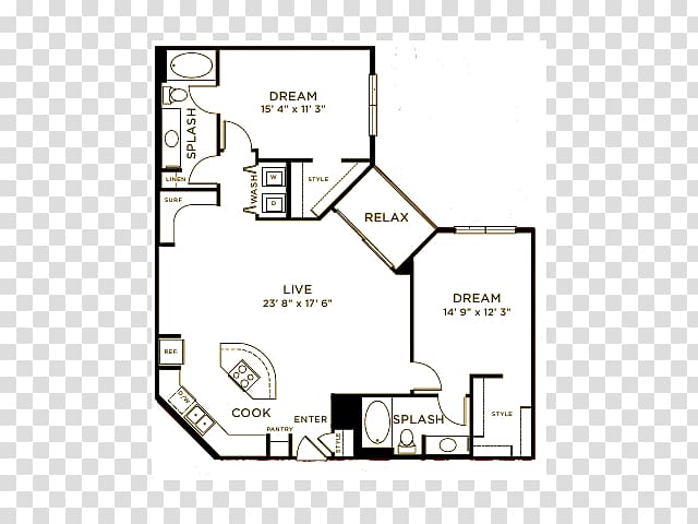 Mariposa Lofts Apartments Renting Floor plan Square, apartment transparent background PNG clipart