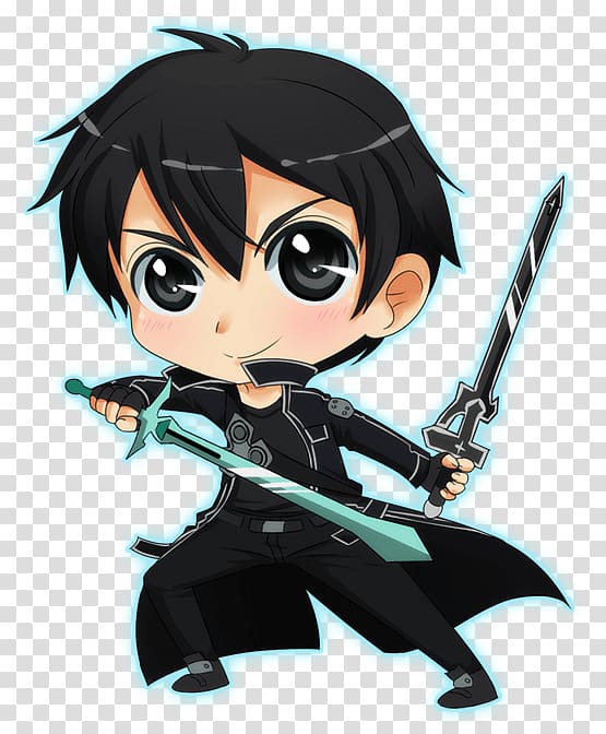 male character with sword , Chibi Warrior transparent background PNG clipart