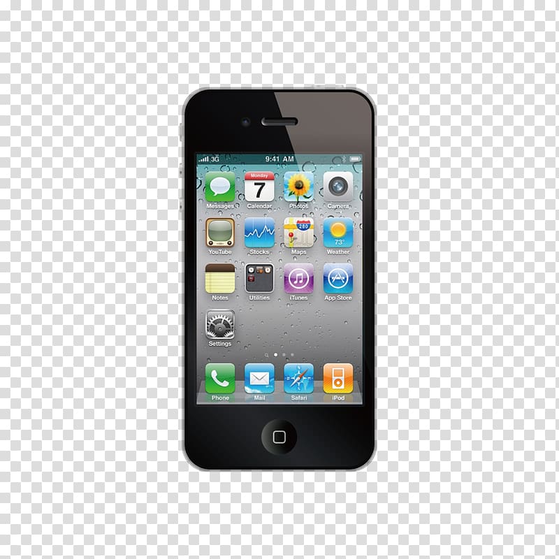 black iphone 4 png