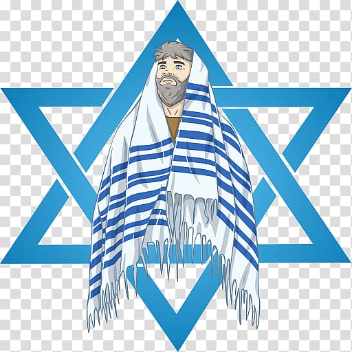 Tallit Rabbi Star of David Judaism, Judaism transparent background PNG clipart