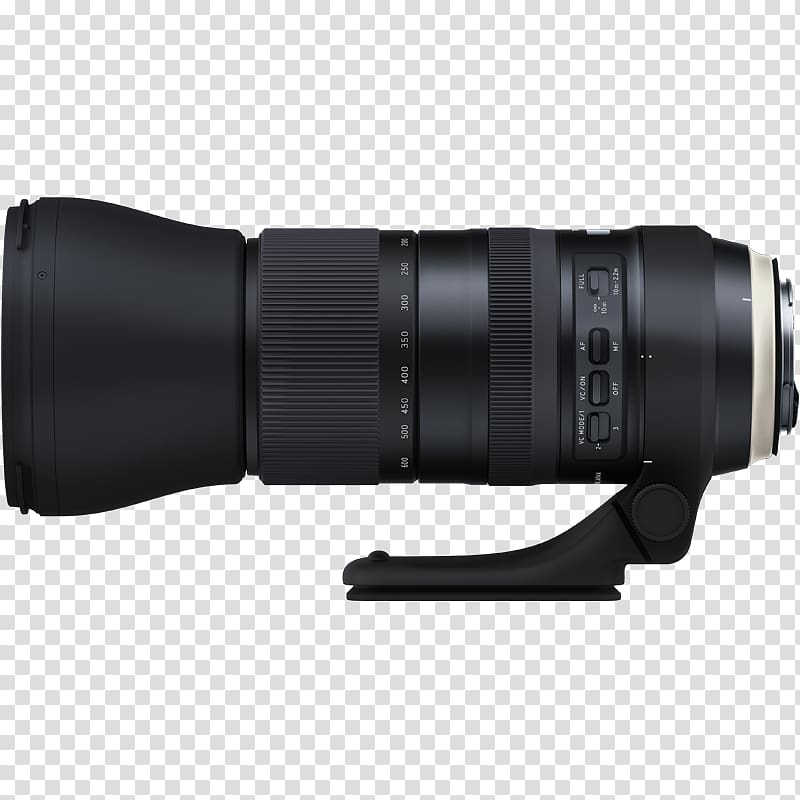 Canon EF lens mount Tamron 150-600mm lens Tamron SP Tele Zoom 150-600mm f/5-6.3 Di VC USD Camera lens, camera lens transparent background PNG clipart