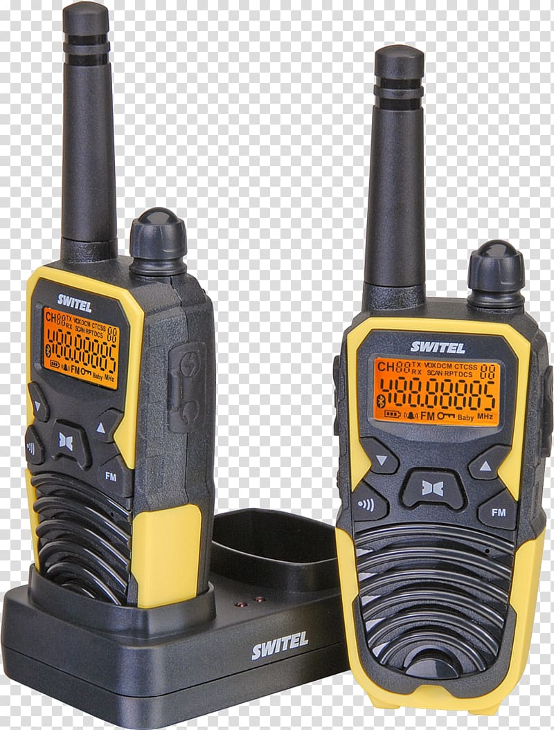 Walkie-talkie Two-way radio PMR handheld transceiver Switel WTF5700 2-piece set PMR handheld transceiver Switel WTC2700B 2-piece set, radio transparent background PNG clipart