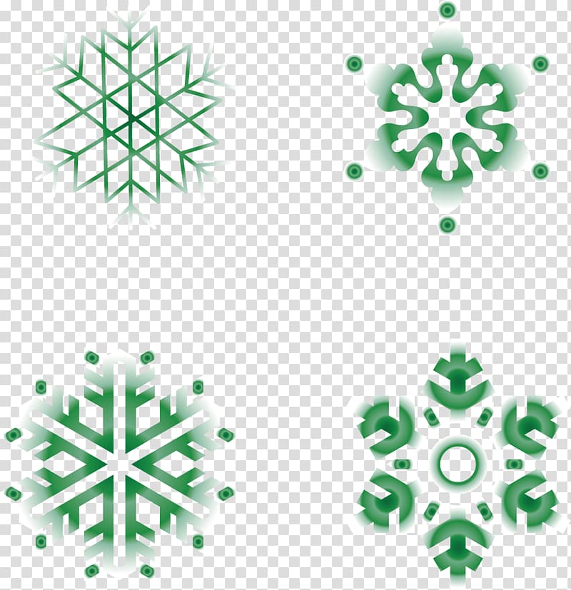 Snowflake Euclidean Winter, Green sky snow snowflake material transparent background PNG clipart