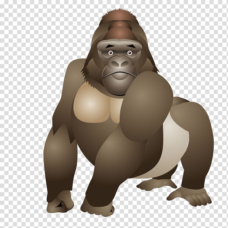 Gorilla Monkey , Strong monkey transparent background PNG clipart