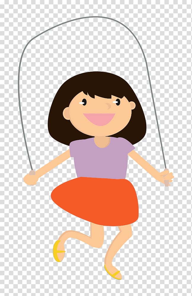 Jump Ropes Jumping Cartoon , Child Girl Jumping transparent background PNG clipart