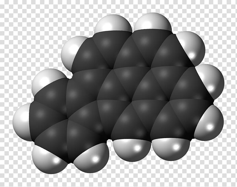 Tetracene Space-filling model Polycyclic aromatic hydrocarbon Ball-and-stick model Molecule, molecules transparent background PNG clipart