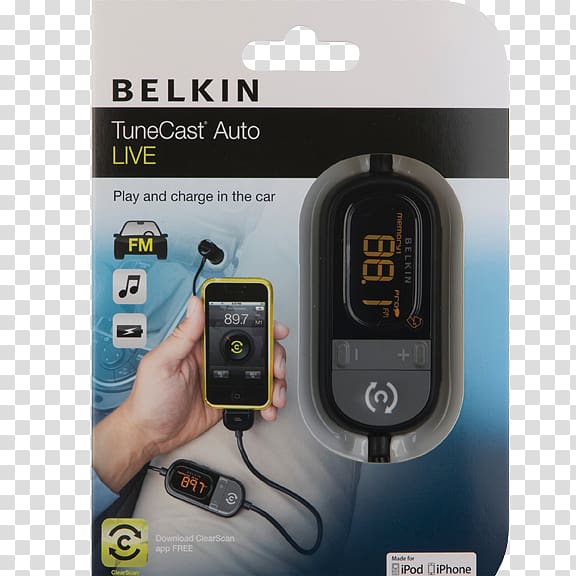 FM transmitter iPhone Electronics Belkin, FM Transmitter transparent background PNG clipart