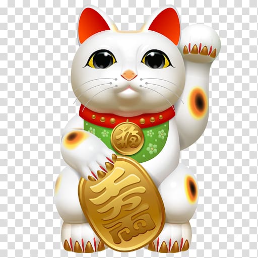 Maneki-neko Japanese Bobtail Luck Neko Atsume Black cat, Neko Neko transparent background PNG clipart