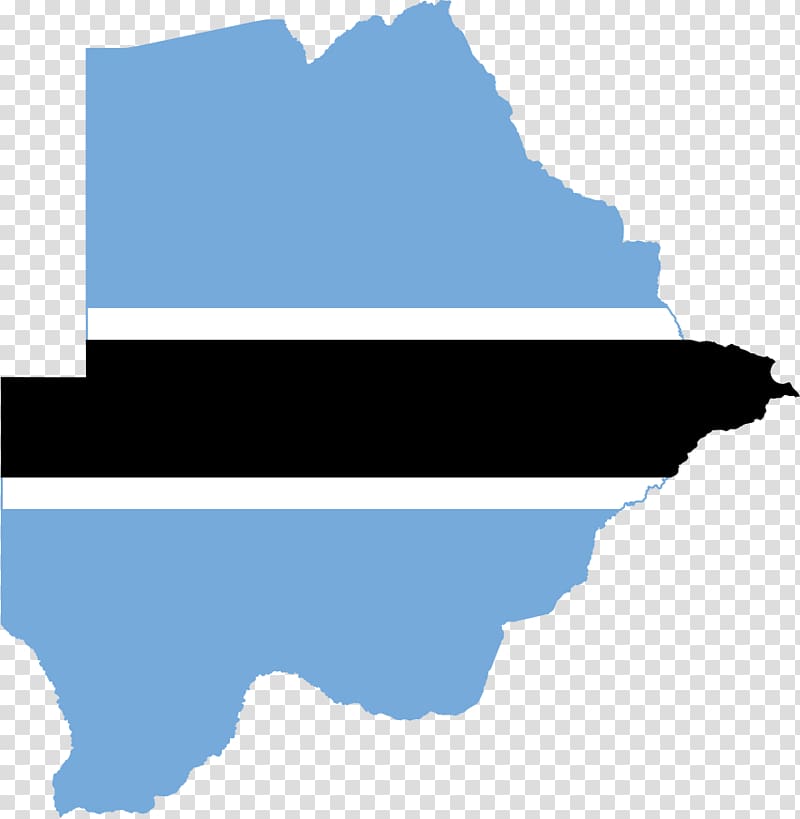 Flag of Botswana Map, map transparent background PNG clipart