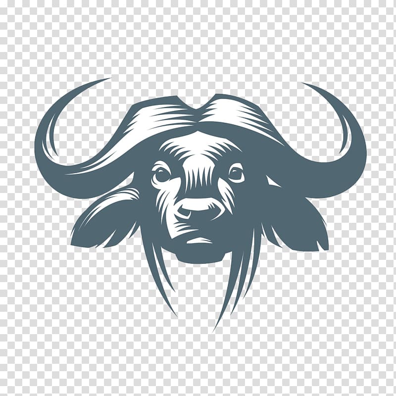 buffalo logo, American bison Water buffalo Cattle African buffalo Drawing, Bull Head transparent background PNG clipart