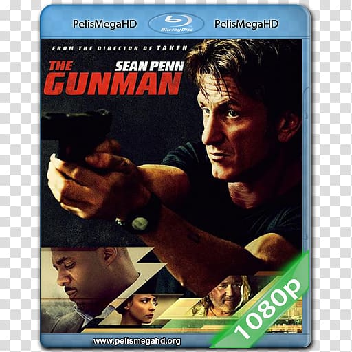 Sean Penn The Gunman Blu-ray disc Martin Terrier Amazon.com, dvd transparent background PNG clipart