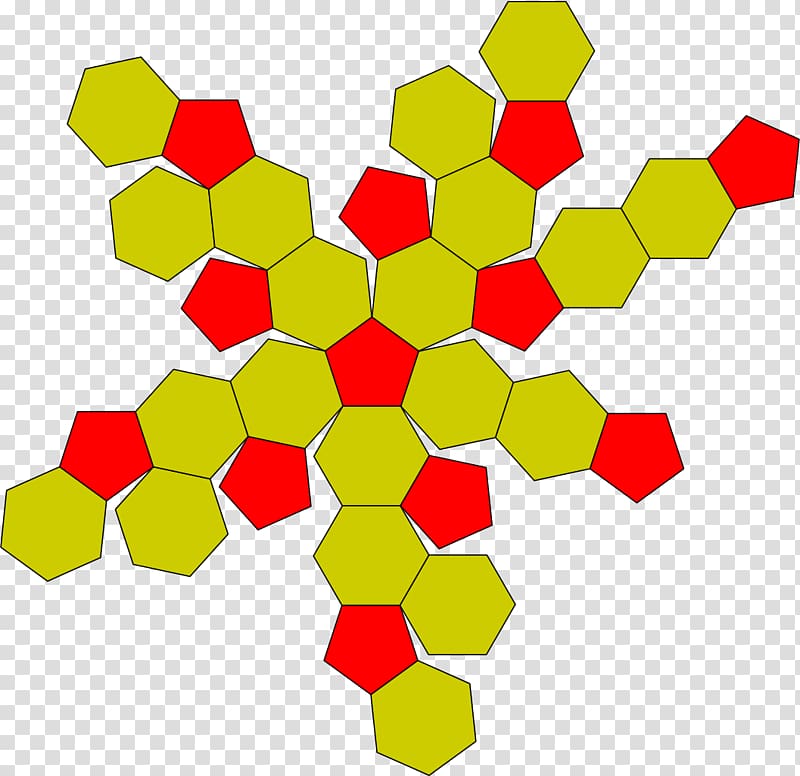 Truncated icosahedron Net Truncated icosidodecahedron Truncation, shape transparent background PNG clipart