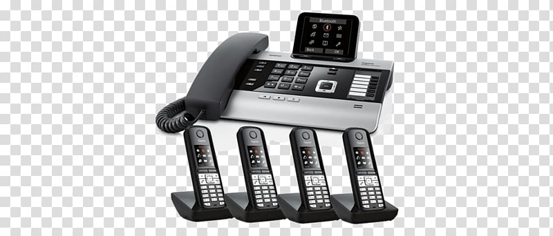 Gigaset Communications Digital Enhanced Cordless Telecommunications Gigaset DX800A all in one Telephone, others transparent background PNG clipart
