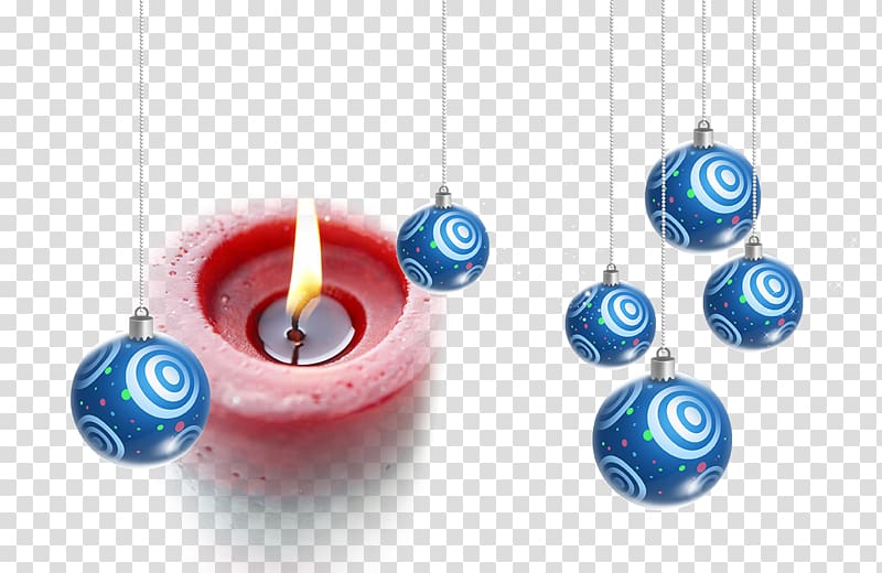 Christmas ornament Candle Ball, Hanging ball transparent background PNG clipart