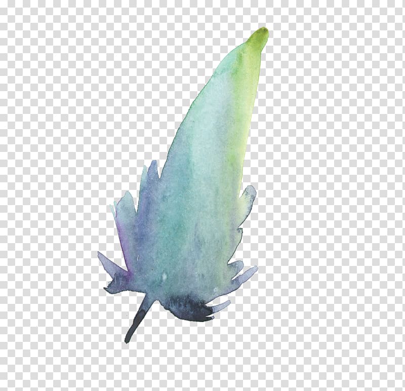 Painting Flowers Watercolor painting Leaf, Watercolor leaves feather 02 transparent background PNG clipart