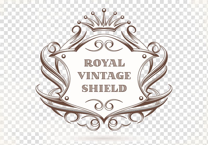 Escutcheon Heraldry Illustration, retro royal shield transparent background PNG clipart