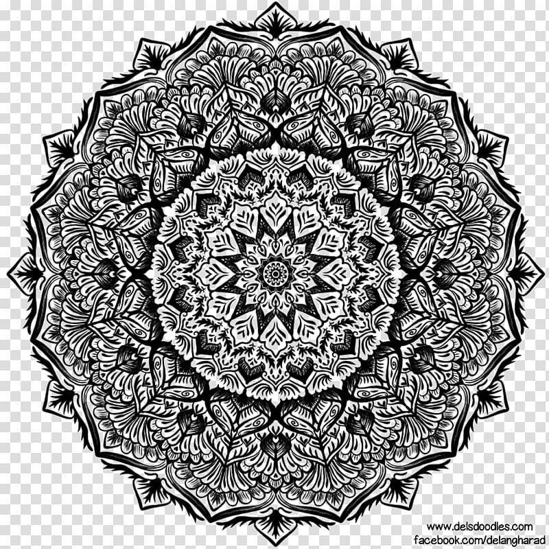 Mandala Delicate Doily Circle Pattern, circle transparent background PNG clipart