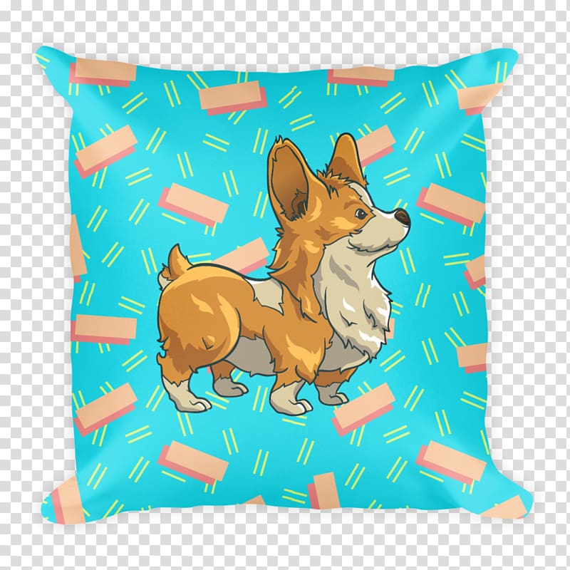 Pembroke Welsh Corgi Throw Pillows Cushion Tail, pillow transparent background PNG clipart