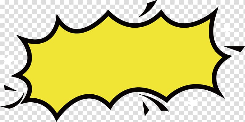 yellow and black comic panel illustration, Explosion Icon, Dialog cloud explosion transparent background PNG clipart