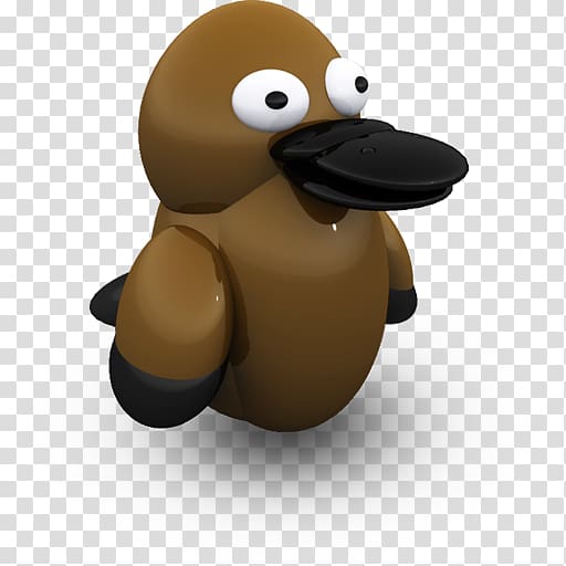 brown and black duck graphic, flightless bird water bird duck, PlatipusPorcelain transparent background PNG clipart