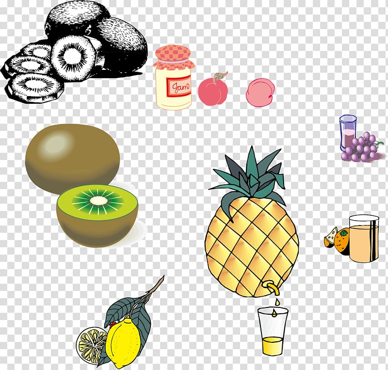 Juice Pineapple Lemon, Lemon fresh fruit juice shop poster material transparent background PNG clipart