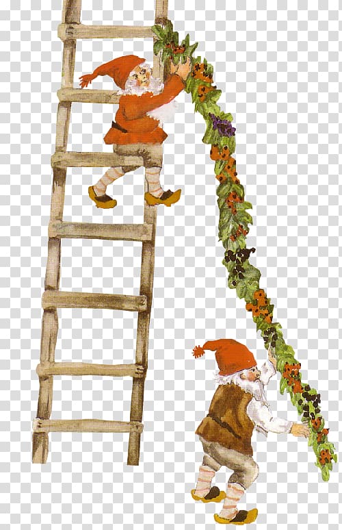 Lutin Christmas elf Christmas elf Gnome, ladders transparent background PNG clipart