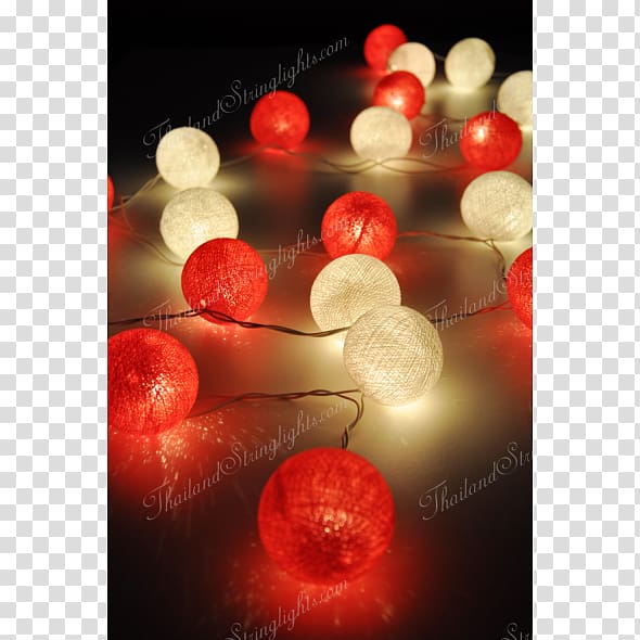 Christmas lights Red White, light transparent background PNG clipart
