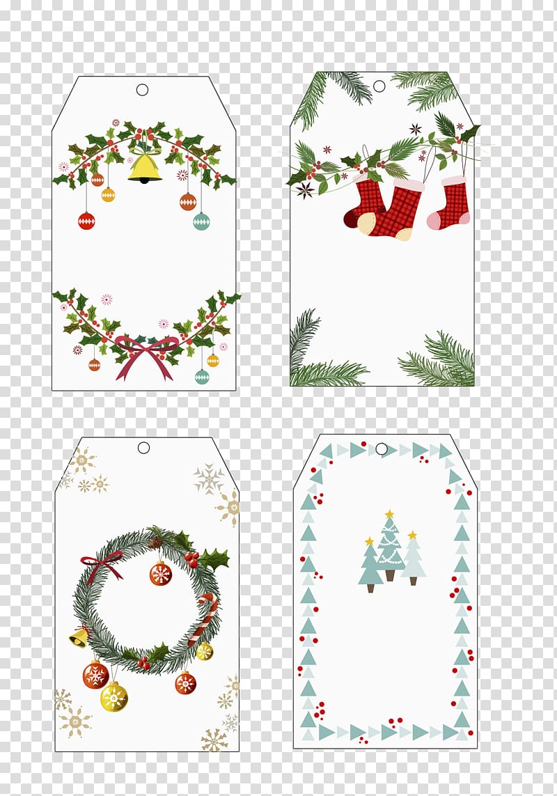 Christmas card Christmas tree Etiquette, Label,Christmas card transparent background PNG clipart