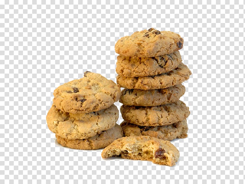 Oatmeal Raisin Cookies Chocolate chip cookie Peanut butter cookie Anzac biscuit Vegetarian cuisine, others transparent background PNG clipart