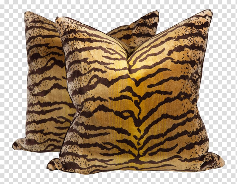 Tiger Throw Pillows Silk Dupioni Textile, tiger transparent background PNG clipart