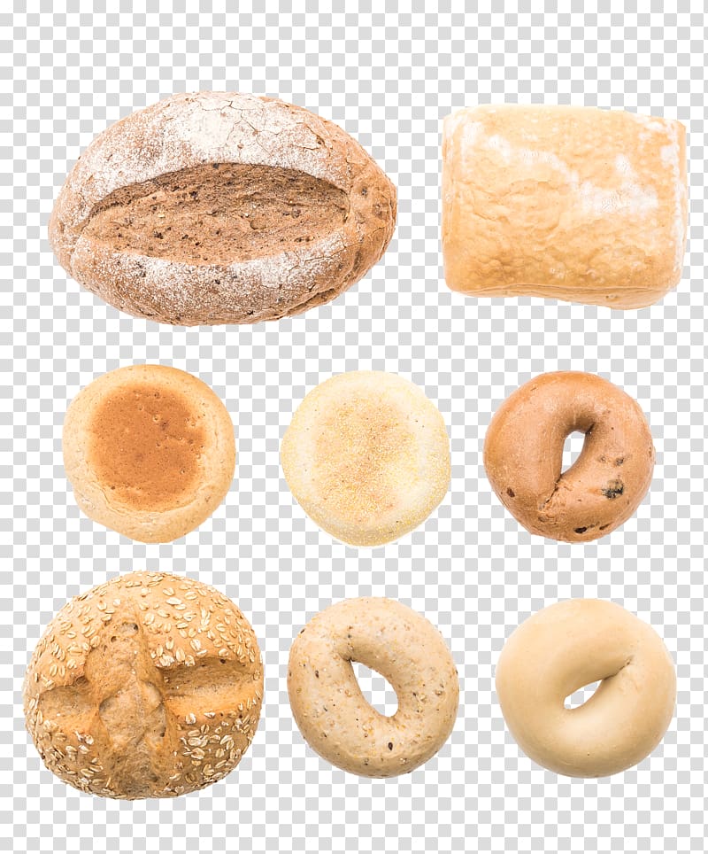 Bagel Cider doughnut Bakery Challah Bread, Beige and bread collection transparent background PNG clipart