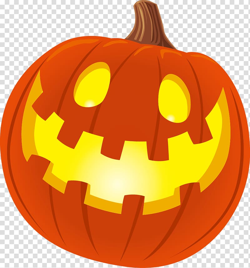Jack-o\'-lantern Calabaza Pumpkin Halloween Winter squash, Cute Halloween pumpkin transparent background PNG clipart