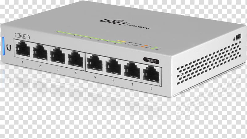 Network switch Power over Ethernet Gigabit Ethernet Ubiquiti Networks Port, switch transparent background PNG clipart