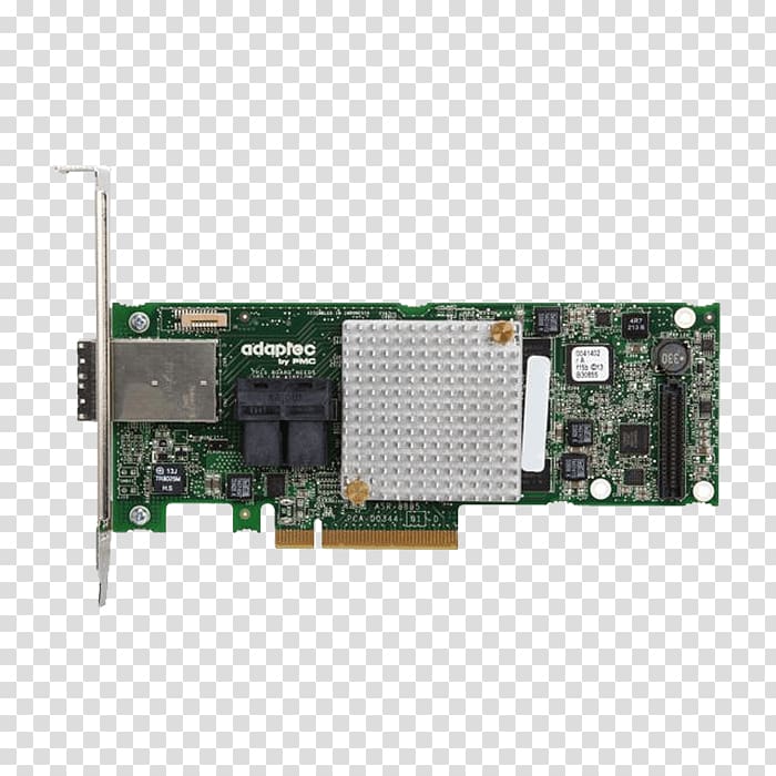 Adaptec Serial Attached SCSI PCI Express Disk array controller Serial ATA, Computer transparent background PNG clipart