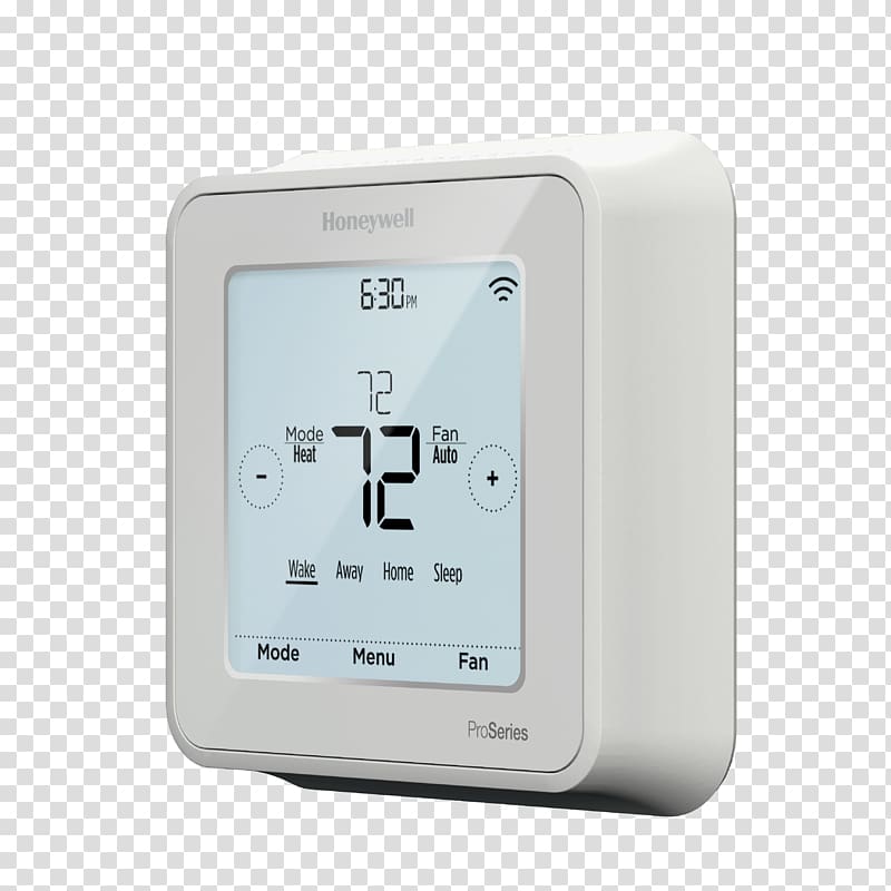 Programmable thermostat Honeywell Lyric T6 Honeywell TH6210U2001, thermostat transparent background PNG clipart