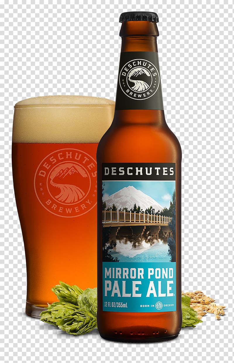 Pale ale Deschutes Brewery Beer Mirror Pond, beer transparent background PNG clipart