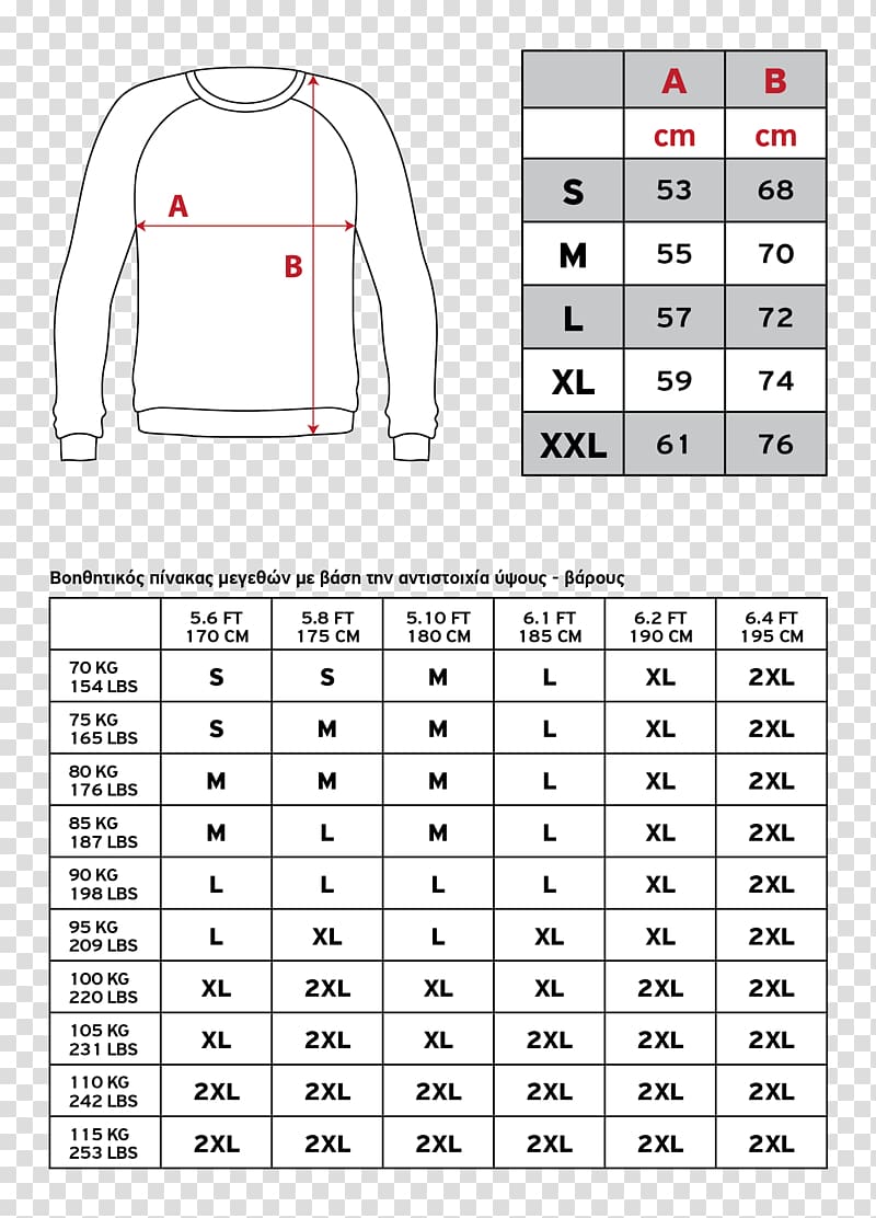 T-shirt Hoodie Clothing Pattern EvolutionBody.gr, catalog charts transparent background PNG clipart