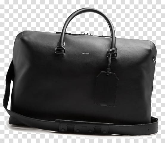 Briefcase Leather Holdall Handbag, man pulling suitcase transparent background PNG clipart